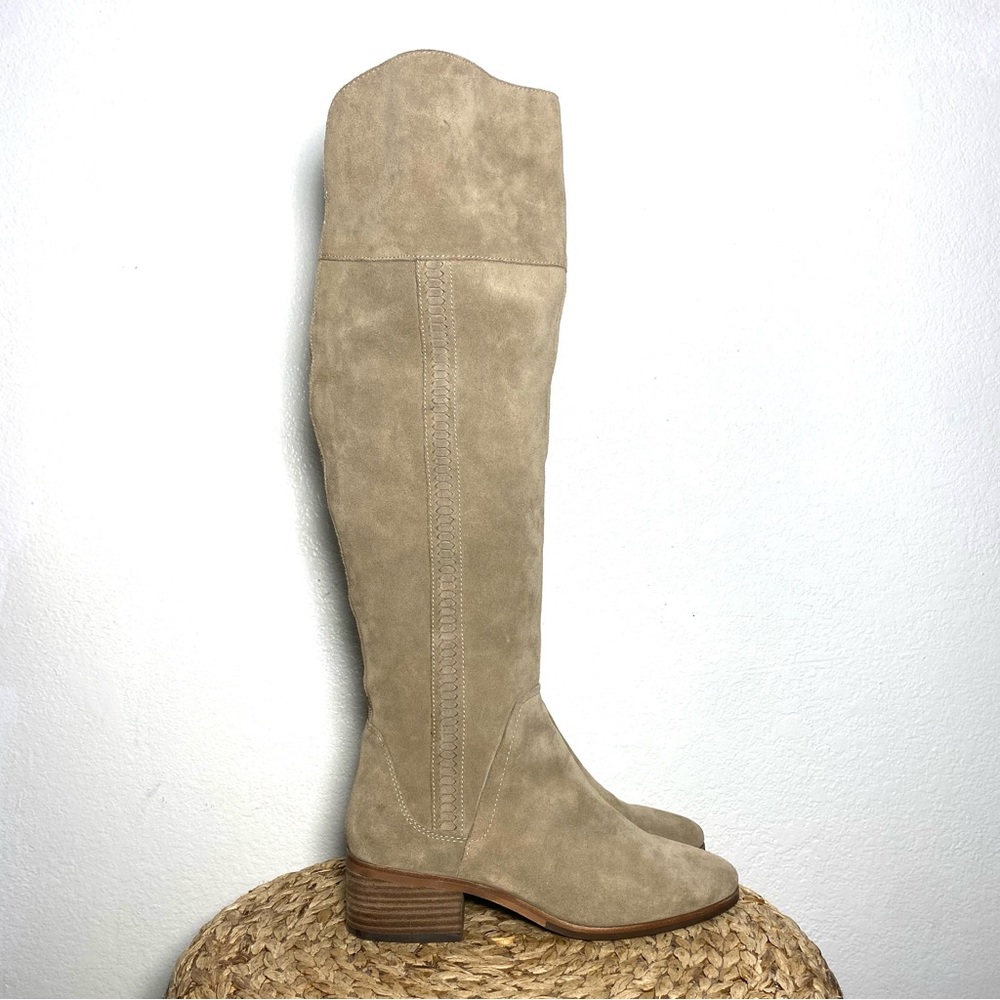 Vince camuto kochelda tan suede over knee high boots